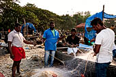 Kerala - Kochi the Chinese fishing net. 